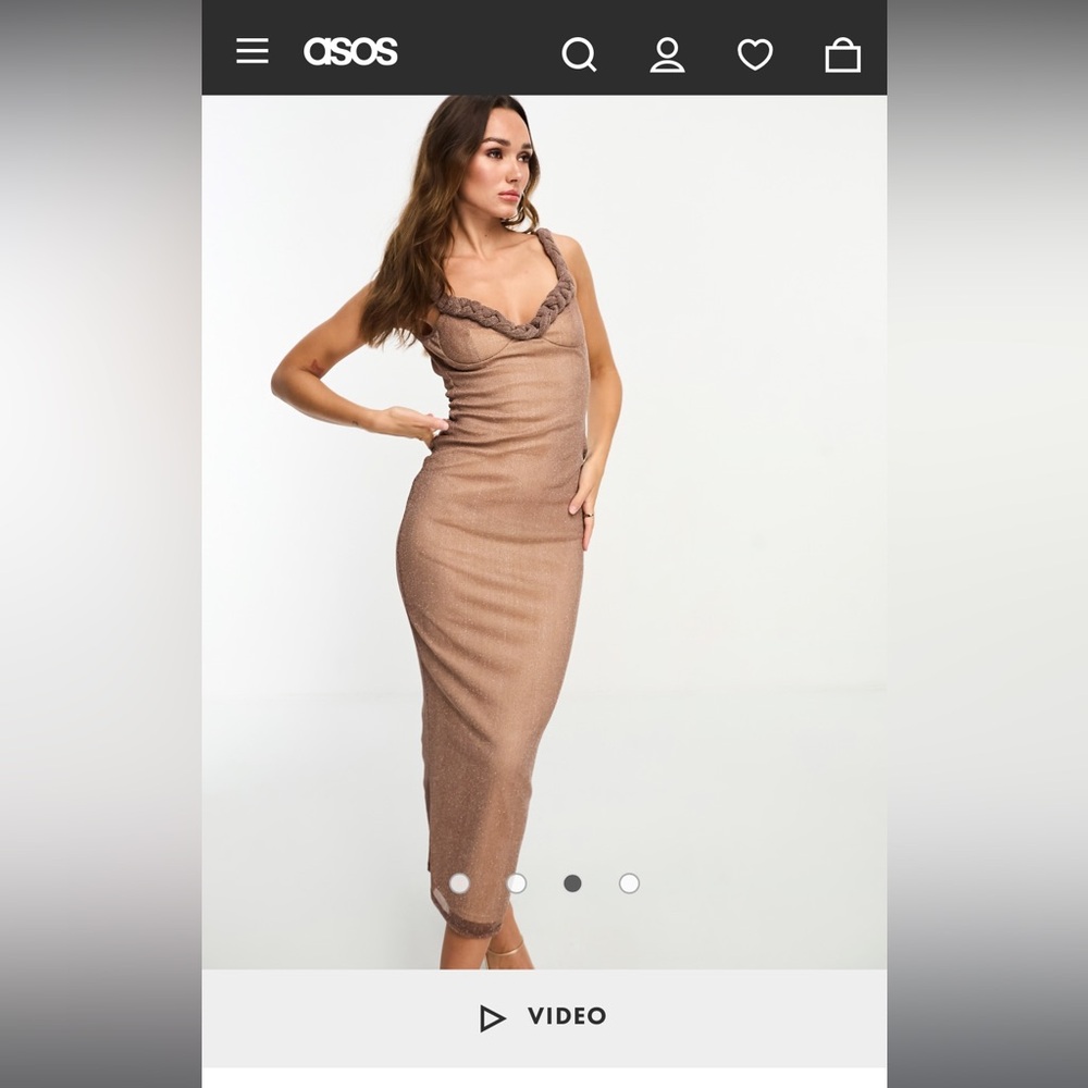 ASOS Brown Midi Dress